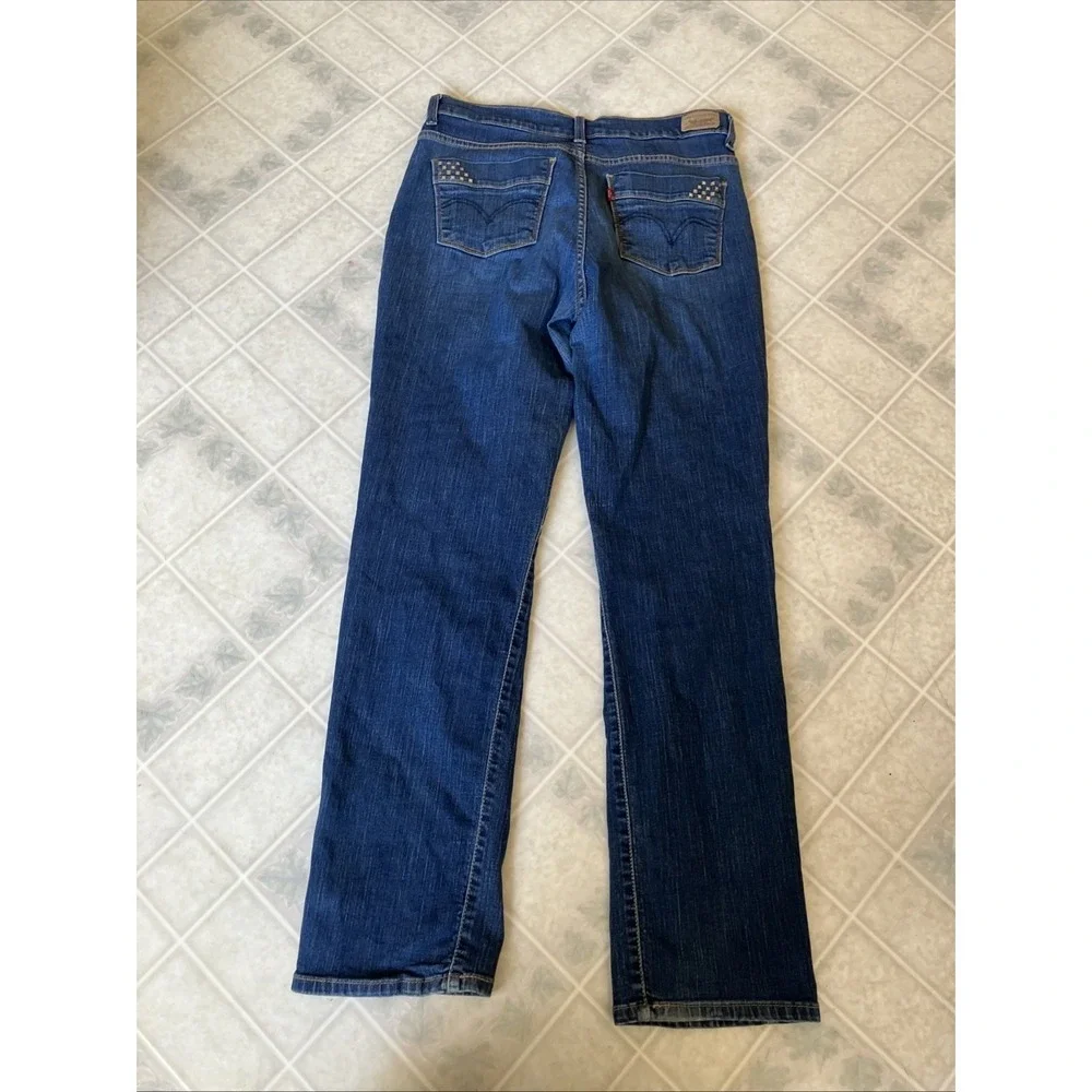Levi's Strauss Womens Blue Straight Perfectly Slimming 512 Jeans‎ Size 10 Medium